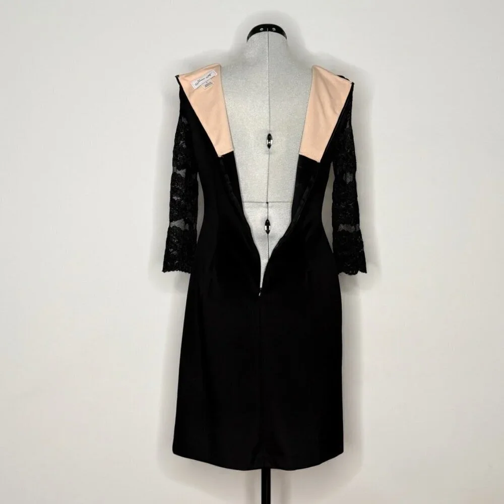 Jessica H 3/4 Lace Sleeve and Upper Bodice Dress